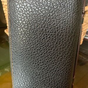 Coach Travel Wallet. Dark Brown Double zip